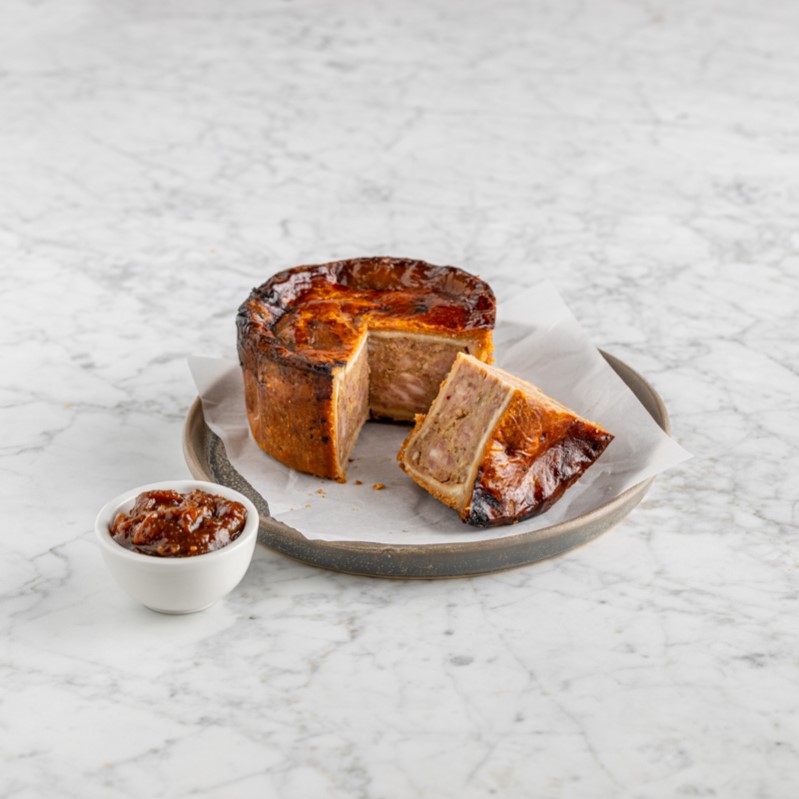 Red Onion Marmalade Pork Pie